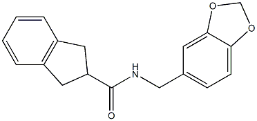 N-(1,3-benzodioxol-5-ylmethyl)-2,3-dihydro-1H-indene-2-carboxamide Struktur