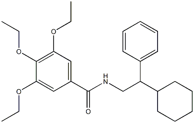 N-(2-cyclohexyl-2-phenylethyl)-3,4,5-triethoxybenzamide Struktur