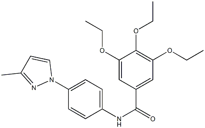 3,4,5-triethoxy-N-[4-(3-methylpyrazol-1-yl)phenyl]benzamide Struktur