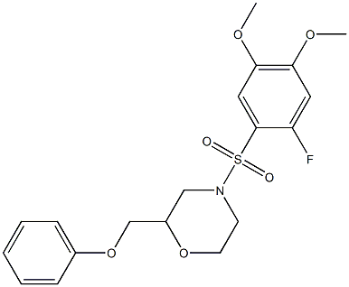 4-(2-fluoro-4,5-dimethoxyphenyl)sulfonyl-2-(phenoxymethyl)morpholine Struktur