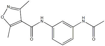 N-(3-acetamidophenyl)-3,5-dimethyl-1,2-oxazole-4-carboxamide Structure