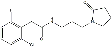 2-(2-chloro-6-fluorophenyl)-N-[3-(2-oxopyrrolidin-1-yl)propyl]acetamide Struktur