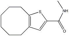 N-methyl-4,5,6,7,8,9-hexahydrocycloocta[b]thiophene-2-carboxamide Struktur