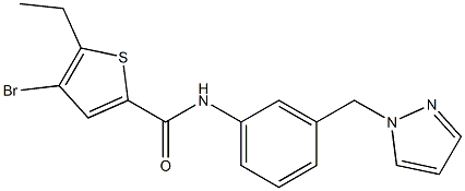 4-bromo-5-ethyl-N-[3-(pyrazol-1-ylmethyl)phenyl]thiophene-2-carboxamide