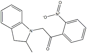 1-(2-methyl-2,3-dihydroindol-1-yl)-2-(2-nitrophenyl)ethanone Structure