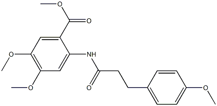 methyl 4,5-dimethoxy-2-[3-(4-methoxyphenyl)propanoylamino]benzoate Struktur