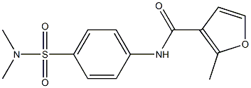 N-[4-(dimethylsulfamoyl)phenyl]-2-methylfuran-3-carboxamide Struktur