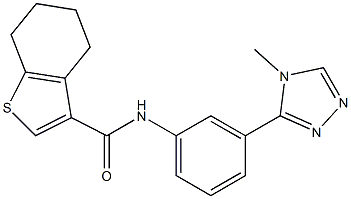 N-[3-(4-methyl-1,2,4-triazol-3-yl)phenyl]-4,5,6,7-tetrahydro-1-benzothiophene-3-carboxamide Struktur