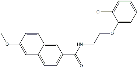 N-[2-(2-chlorophenoxy)ethyl]-6-methoxynaphthalene-2-carboxamide Struktur