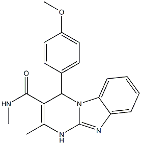 4-(4-methoxyphenyl)-N,2-dimethyl-1,4-dihydropyrimido[1,2-a]benzimidazole-3-carboxamide Struktur