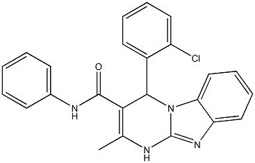 4-(2-chlorophenyl)-2-methyl-N-phenyl-1,4-dihydropyrimido[1,2-a]benzimidazole-3-carboxamide Struktur