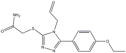 2-[[5-(4-ethoxyphenyl)-4-prop-2-enyl-1,2,4-triazol-3-yl]sulfanyl]acetamide Struktur