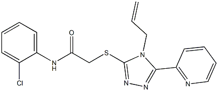 N-(2-chlorophenyl)-2-[(4-prop-2-enyl-5-pyridin-2-yl-1,2,4-triazol-3-yl)sulfanyl]acetamide Struktur