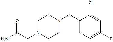 2-[4-[(2-chloro-4-fluorophenyl)methyl]piperazin-1-yl]acetamide Struktur