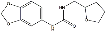 1-(1,3-benzodioxol-5-yl)-3-(oxolan-2-ylmethyl)urea Struktur