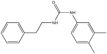 1-(3,4-dimethylphenyl)-3-(2-phenylethyl)urea Struktur