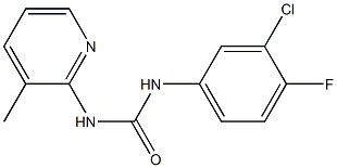 1-(3-chloro-4-fluorophenyl)-3-(3-methylpyridin-2-yl)urea Struktur