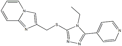 2-[(4-ethyl-5-pyridin-4-yl-1,2,4-triazol-3-yl)sulfanylmethyl]imidazo[1,2-a]pyridine Struktur