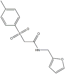 N-(furan-2-ylmethyl)-2-(4-methylphenyl)sulfonylacetamide Struktur