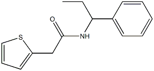 N-(1-phenylpropyl)-2-thiophen-2-ylacetamide Struktur