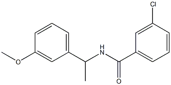 3-chloro-N-[1-(3-methoxyphenyl)ethyl]benzamide Struktur