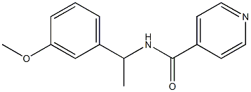 N-[1-(3-methoxyphenyl)ethyl]pyridine-4-carboxamide Struktur