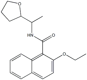 2-ethoxy-N-[1-(oxolan-2-yl)ethyl]naphthalene-1-carboxamide Struktur