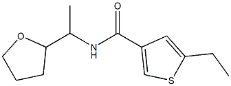 5-ethyl-N-[1-(oxolan-2-yl)ethyl]thiophene-3-carboxamide Struktur