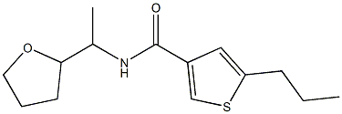 N-[1-(oxolan-2-yl)ethyl]-5-propylthiophene-3-carboxamide Struktur