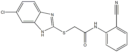 2-[(6-chloro-1H-benzimidazol-2-yl)sulfanyl]-N-(2-cyanophenyl)acetamide Struktur