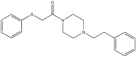 1-[4-(2-phenylethyl)piperazin-1-yl]-2-phenylsulfanylethanone Struktur