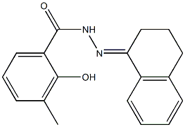 N-[(E)-3,4-dihydro-2H-naphthalen-1-ylideneamino]-2-hydroxy-3-methylbenzamide Struktur