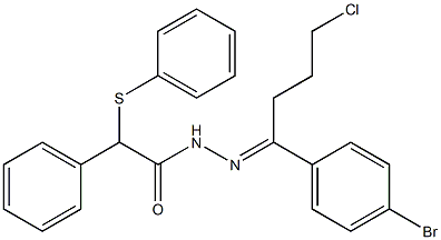 N-[(E)-[1-(4-bromophenyl)-4-chlorobutylidene]amino]-2-phenyl-2-phenylsulfanylacetamide