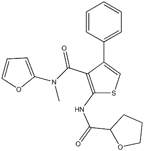 N-[3-(furan-2-ylmethylcarbamoyl)-4-phenylthiophen-2-yl]oxolane-2-carboxamide