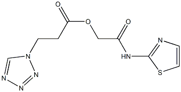 [2-oxo-2-(1,3-thiazol-2-ylamino)ethyl] 3-(tetrazol-1-yl)propanoate Struktur