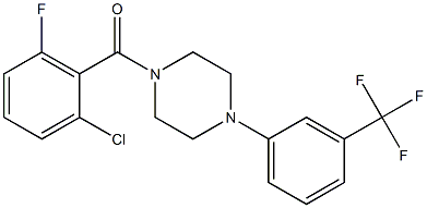 (2-chloro-6-fluorophenyl)-[4-[3-(trifluoromethyl)phenyl]piperazin-1-yl]methanone Struktur