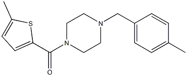 [4-[(4-methylphenyl)methyl]piperazin-1-yl]-(5-methylthiophen-2-yl)methanone Structure