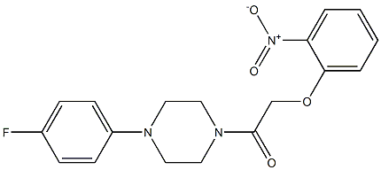 1-[4-(4-fluorophenyl)piperazin-1-yl]-2-(2-nitrophenoxy)ethanone Struktur