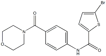 5-bromo-N-[4-(morpholine-4-carbonyl)phenyl]thiophene-2-carboxamide Struktur