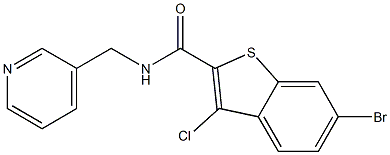 6-bromo-3-chloro-N-(pyridin-3-ylmethyl)-1-benzothiophene-2-carboxamide