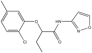 2-(2-chloro-5-methylphenoxy)-N-(1,2-oxazol-3-yl)butanamide Structure