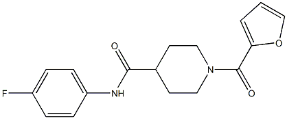 N-(4-fluorophenyl)-1-(furan-2-carbonyl)piperidine-4-carboxamide Struktur