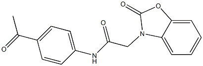 N-(4-acetylphenyl)-2-(2-oxo-1,3-benzoxazol-3-yl)acetamide Struktur