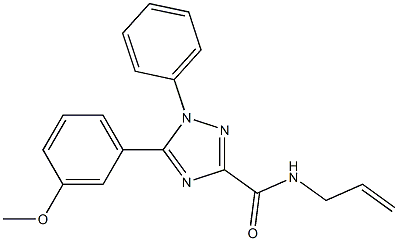 5-(3-methoxyphenyl)-1-phenyl-N-prop-2-enyl-1,2,4-triazole-3-carboxamide Struktur