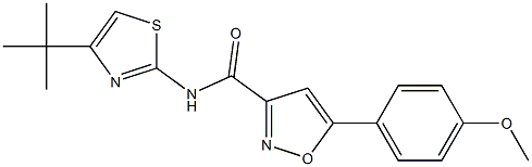 N-(4-tert-butyl-1,3-thiazol-2-yl)-5-(4-methoxyphenyl)-1,2-oxazole-3-carboxamide Struktur