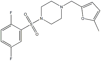 1-(2,5-difluorophenyl)sulfonyl-4-[(5-methylfuran-2-yl)methyl]piperazine Struktur