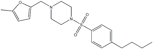 1-(4-butylphenyl)sulfonyl-4-[(5-methylfuran-2-yl)methyl]piperazine Struktur