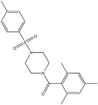 [4-(4-methylphenyl)sulfonylpiperazin-1-yl]-(2,4,6-trimethylphenyl)methanone Struktur