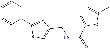 5-methyl-N-[(2-phenyl-1,3-thiazol-4-yl)methyl]furan-2-carboxamide Struktur