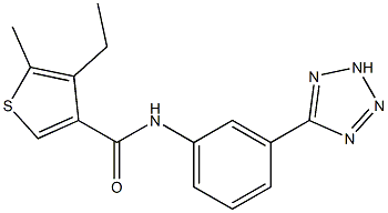 4-ethyl-5-methyl-N-[3-(2H-tetrazol-5-yl)phenyl]thiophene-3-carboxamide Struktur